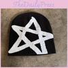 Winter Knit Autumn Hat With High Top Design And Star Pattern For Wear Daily