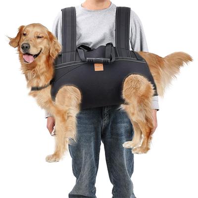Rucksackträger für große Hunde Ganzkörper-Hundetrage mit Griff Hundeliftgeschirr mit Reflektor