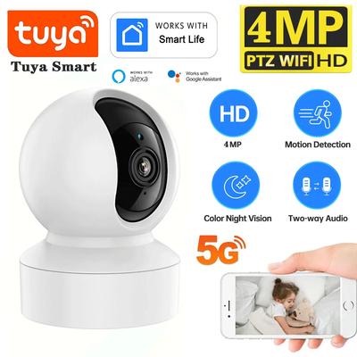 Akıllı Mini 5G Wifi IP 4MP Kapalı Kablosuz Güvenlik Ev CCTV Gözetim Kamerası Otomatik Takip Bebek Monitörü