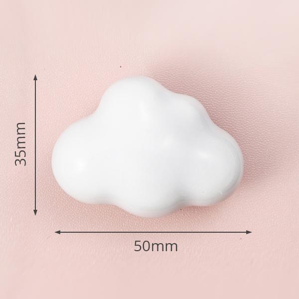 NAIERDI Children Room Ceramic Single Round Wardrobe Handle Kitchen Garden Door Handle Cabinet Handle Cartoon Furniture Handles