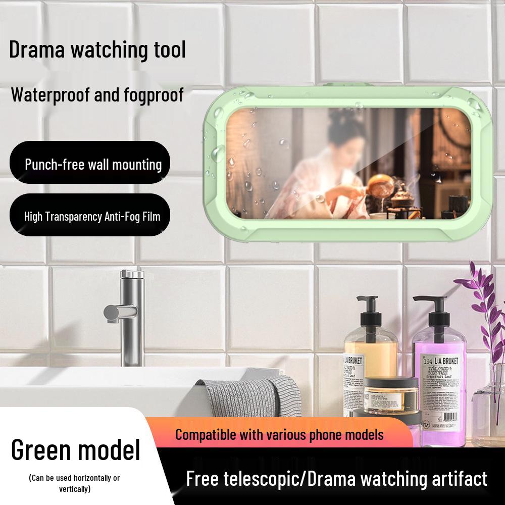 Waterproof Anti-Fog Rotatable Phone Holder for Bathroom & Kitchen