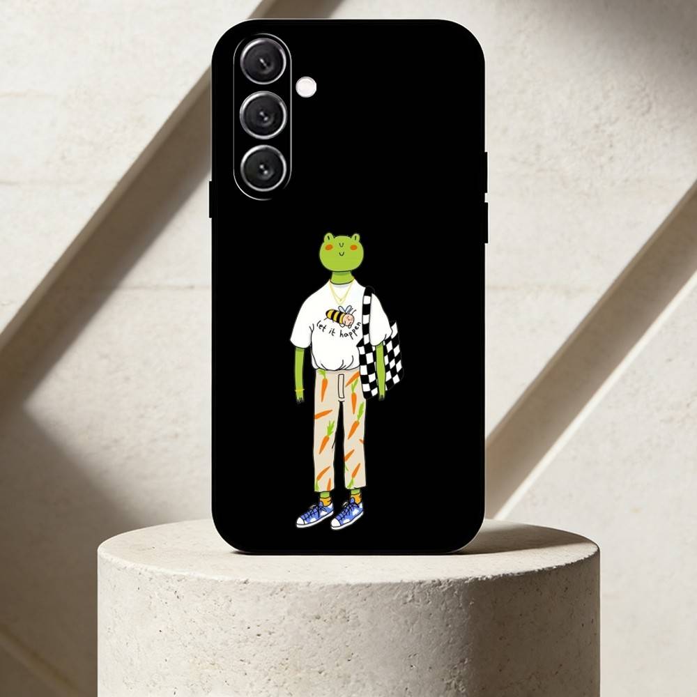 

H-Humanized animal Phone Case For Samsung Galaxy A91,80,73,72 ,71,53,52,32 ,31,22,21s,20,Soft Black Case Samsung a53 5g