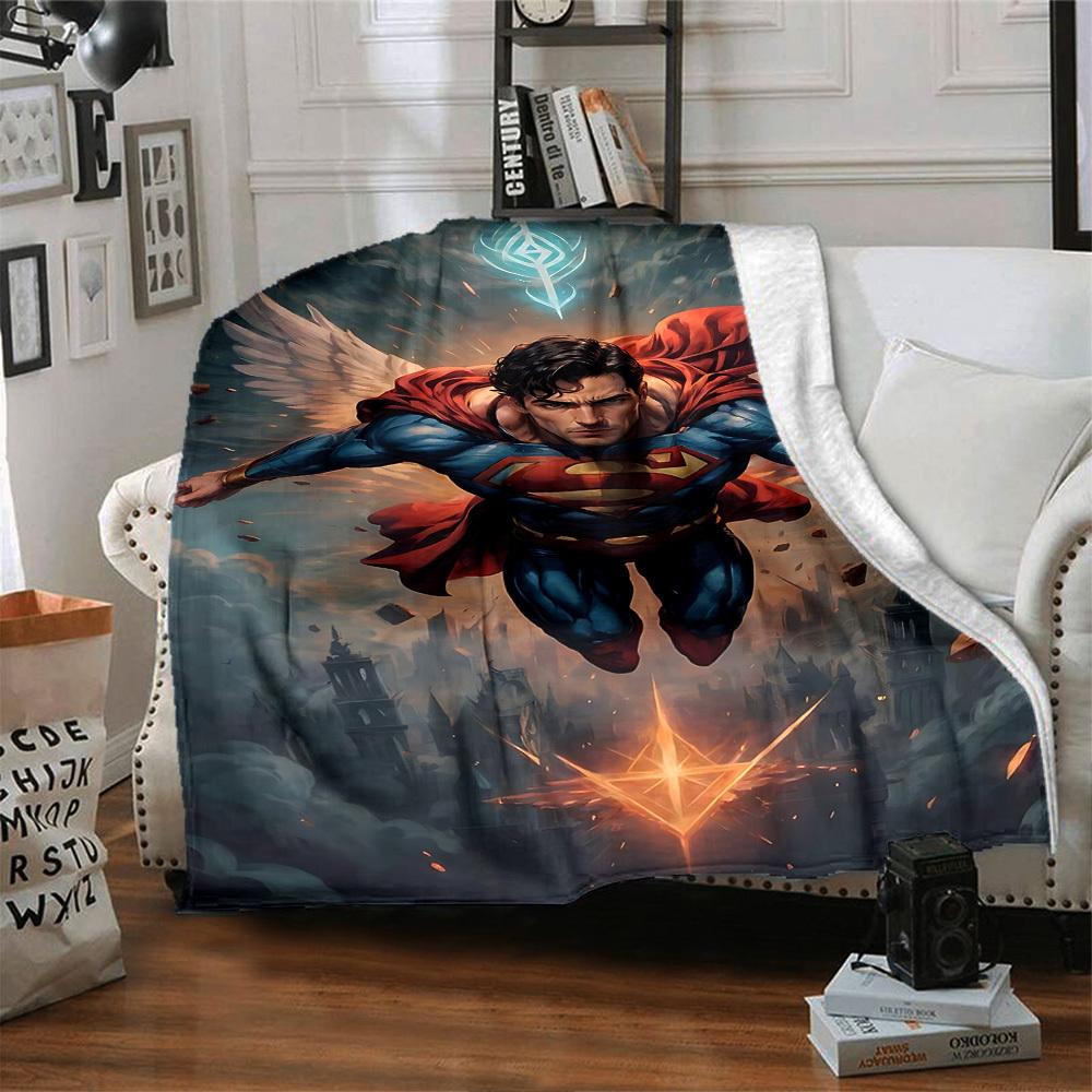 1pc Superman Wings Flannel Blanket - Soft Warm Throw for Home, Office, TravelL1373