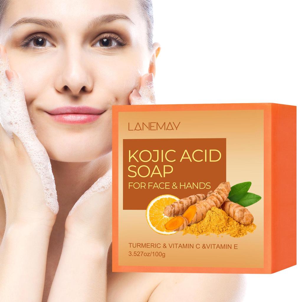 Kojic Acid Soap-Deep Cleaning and Moisturizing Face & Hands  Skin, Promote a Smoother, More Radiant Skin Texture -Suitable For Skin Types,100g