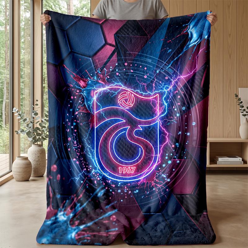 Coperta in Morbido Pile di Flanella Trabzonspor FC Leggera Accogliente Calda Coperta da Lancio per Divano Letto Decorazione per la Casa