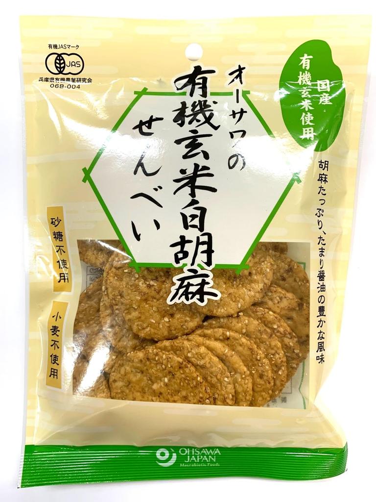 Osawa Organic Brown Rice White Sesame Rice 60g X 6 Packs Crackers,