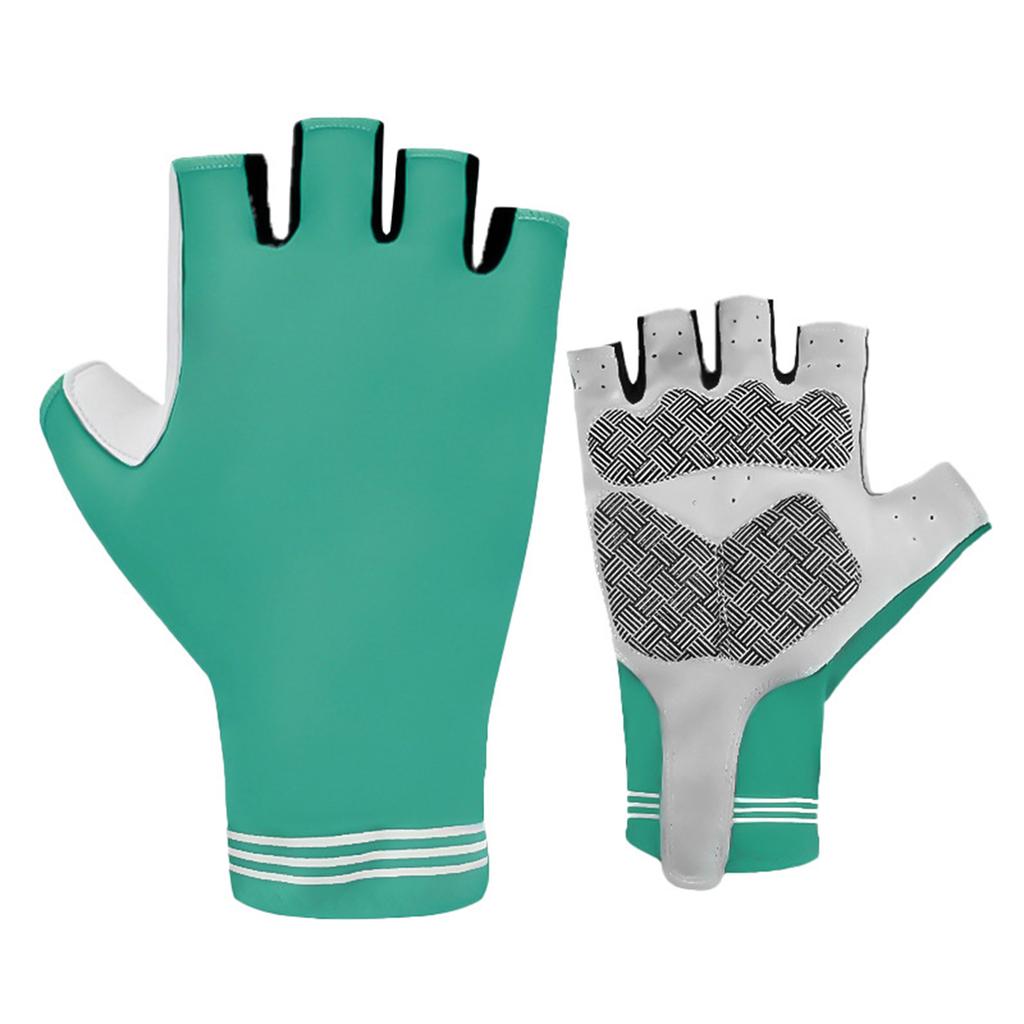 Half Finger Cycling Gloves Mounting Bike No-Slip Shock Absorbent Palms Grip Wicking Lightweight Nylon Compression Gloves