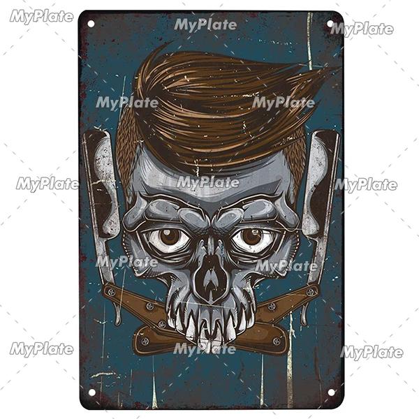 BARBER Tin Sign Metal Sign Retro Plaque Home Decor Metal Vintage Man Cave Bar Pub Club Home Wall Decoration