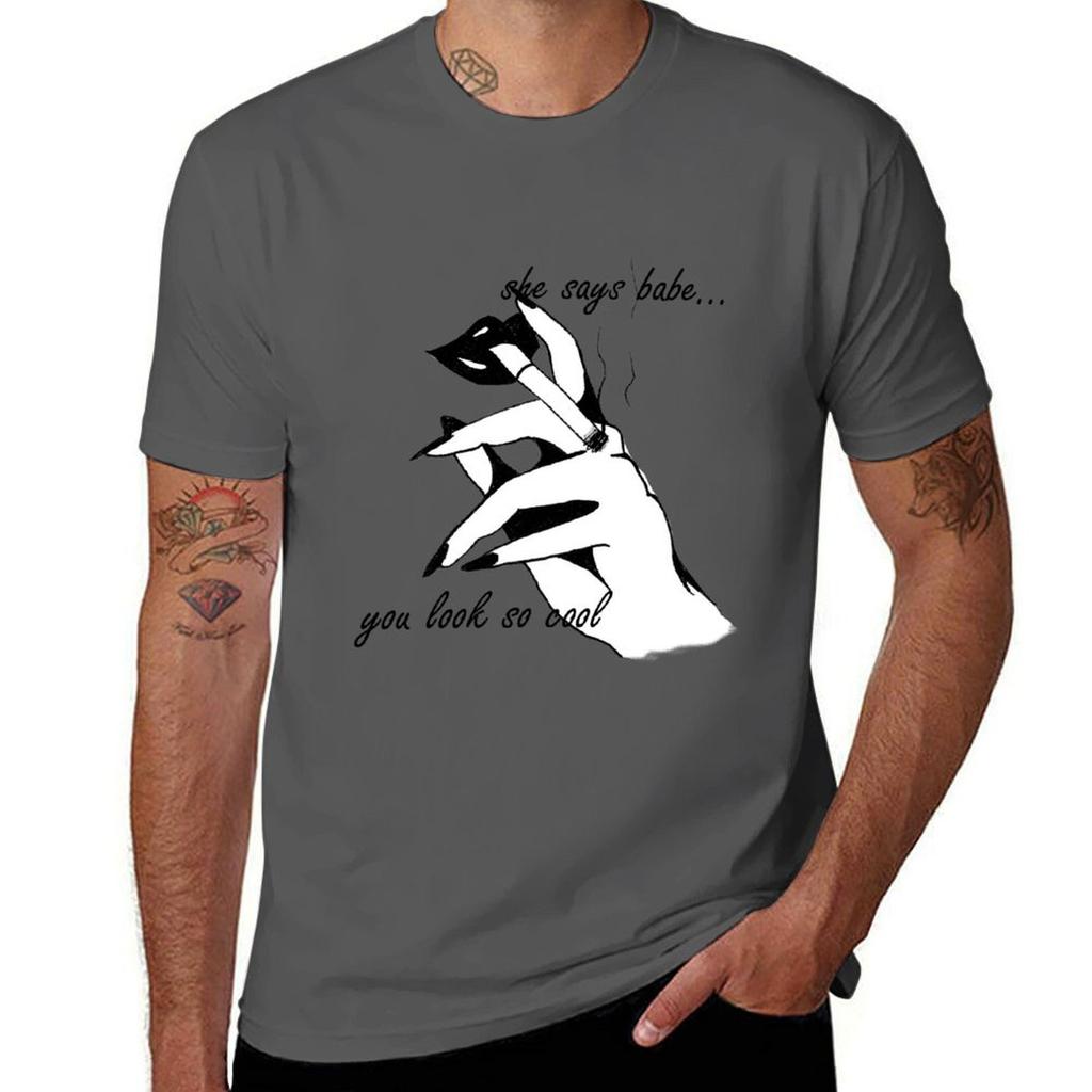 you look so cool TShirt Basic Plain Short Sleeve Crew Neck Tee