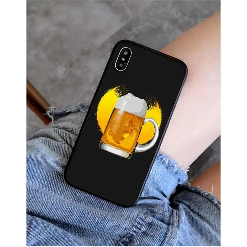 iPhone15 Pro mobile phone case Men's beer cup with foam mobile phone case is sent on behalf of others, painted and anti-drop.