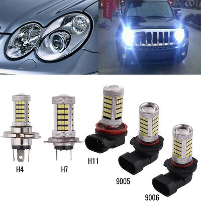 1Pc DC 12V 66 LED Car Light H4/H7/H11/9005 /9006 6000K Car Fog Driving Light Bulb