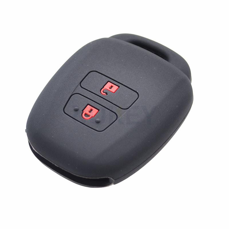 Silicone Car Key Case For Toyota Aqua Ractis Vitz RAV4 HiAce Land Cruiser Cover Keyless Remote Fob Shell Jacket Sleeve Protector