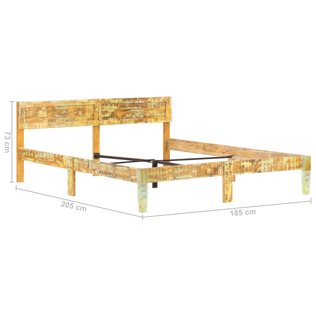 Solid Wood Bed Reclaimed Wood 180 x 200 cm