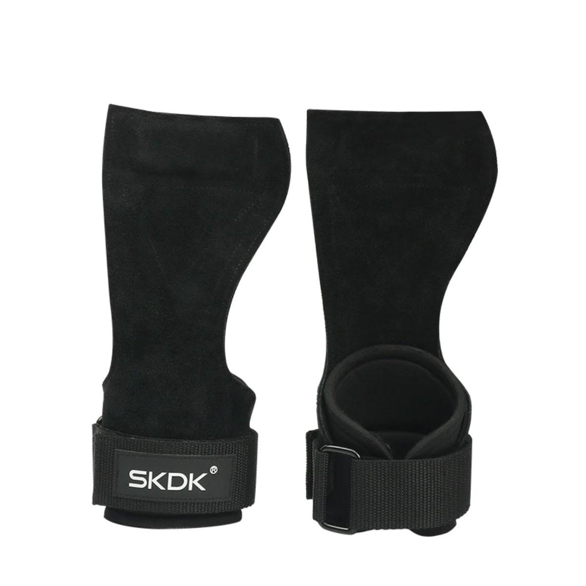 Cowhide Palm Protection Wear-Resistant Non-Slip Wrist Belt for Weightlifting Deadlift Pull-Ups Fitness Equipment