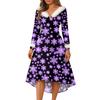 Christmas Party Printed Dresses For Women Vintage Christmas Midi Dress Casual Dresses Cocktail Dress Party Festive Dresses