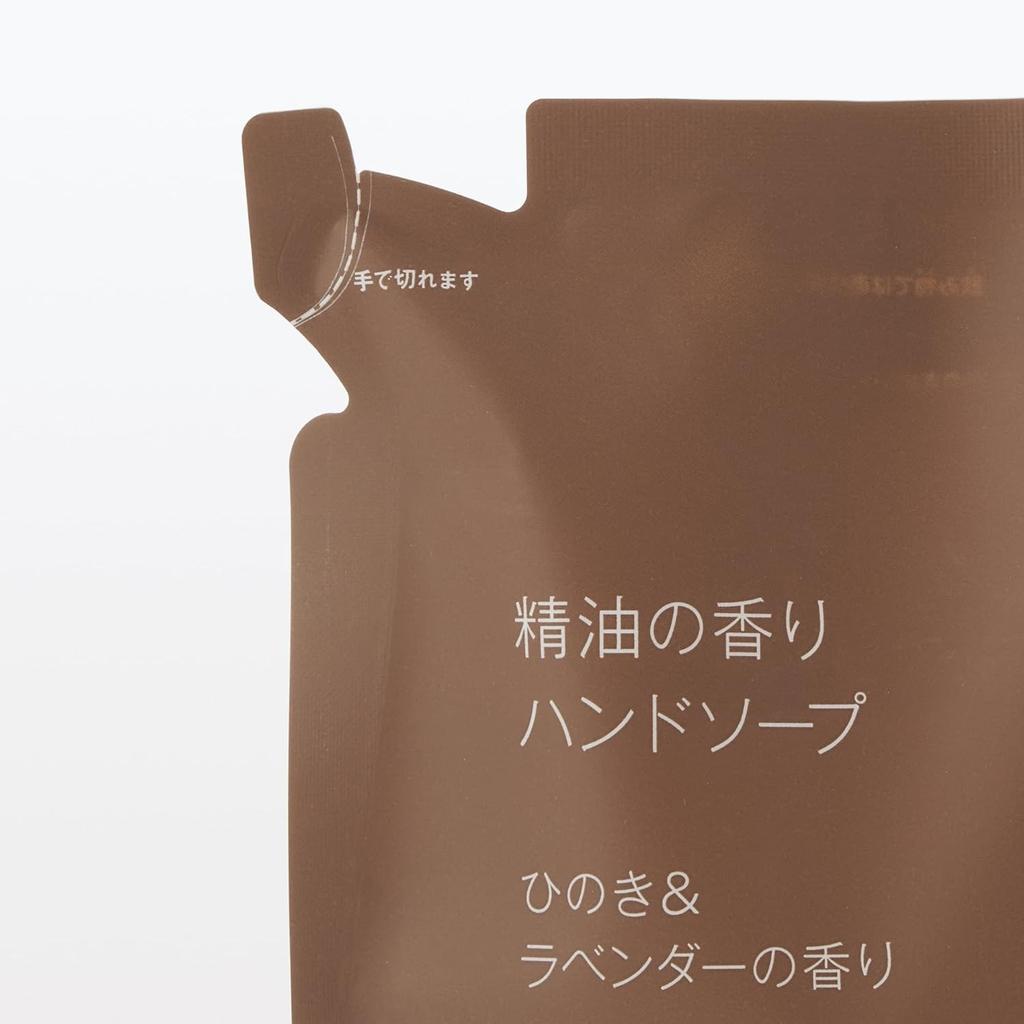 MUJI Essential Oil Scented Hand Hinoki Lavender Scent 180mL OAR65A4A Soap, & (Refill)