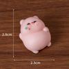 Mini Summer Pink Piggy Figurine Cartoon Pig Micro Landscape Ornament Dollhouse Model Car Interior Home Desktop Decoration
