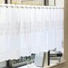 INTERIX Embroidered Lace Cafe Curtain for Small 100cm Wide X 90cm Made In Daisy White CF5-100-90 Windows, Long, Japan, Pattern,
