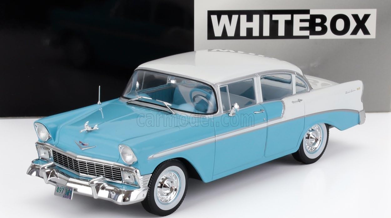

WHITEBOX 1/24 Scale American Bel Air Diecast Model Car, 1956, Hardtop (Light Blue) [Parallel Import]
