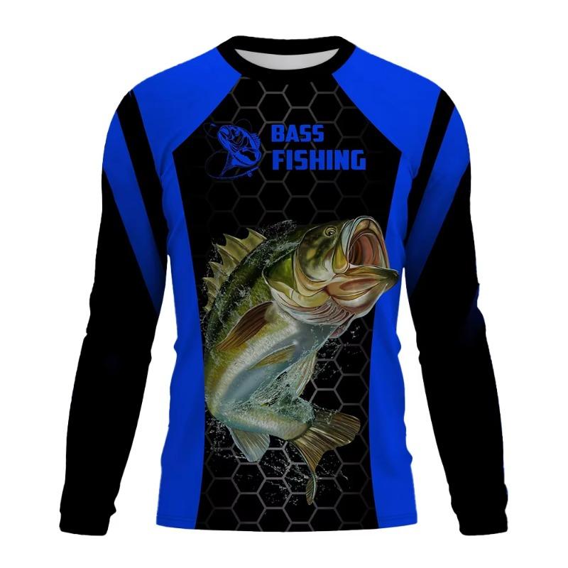 Fishing Shirt Men Summer Outdoor Fishing Clothing Sunscreen Long Sleeve 3D Print Casual Shirts Anti-UV Fishing Shirts