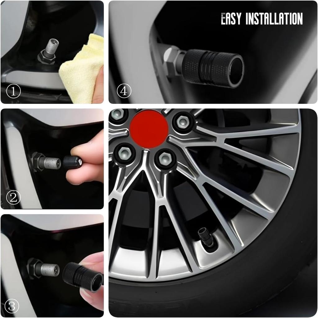 Car Wheel Tire Valve Stem Caps Compatible with ST line Fashion Tire Air Caps Cover