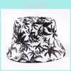 Fashionable Unisex Coconut Tree Print Wide Brim Fisherman Hat For Outdoor Activities