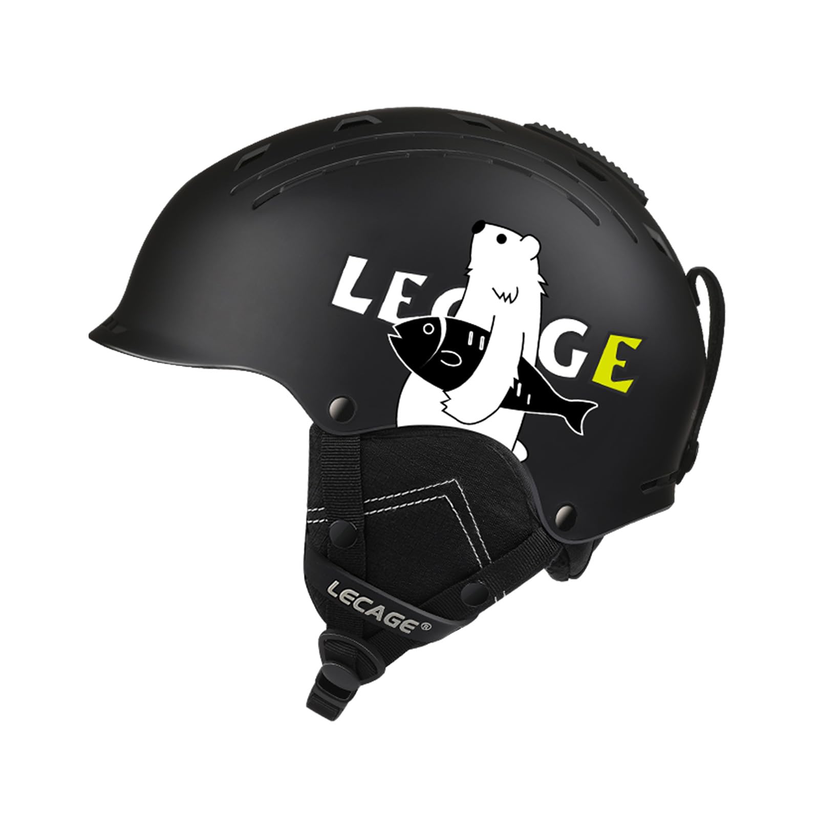 

LECAGE Ski/Snowboard Helmet, Lightweight, High-Density ABS+EPS Impact Absorption, Dial-Type Size Adjustment, Asian Fit, All-Around Ventilation, Remova