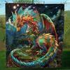 Cozy Colorful Dragon Flannel Throw Blanket - Soft, Warm, and Versatile for Couch, Bed, Office, and Travel - Perfect Gift for Fri