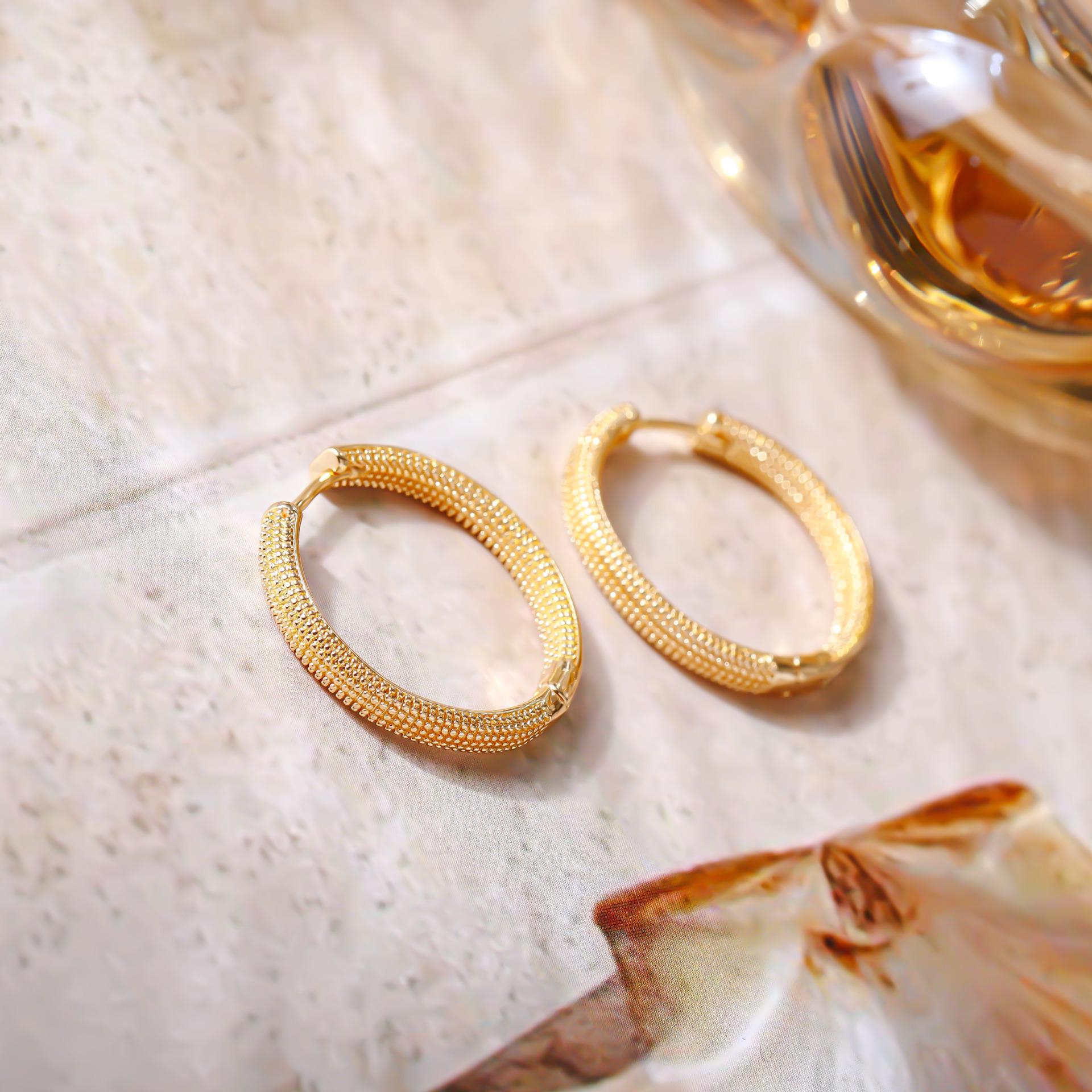 Large South American Style Statement Hoop Earrings - European  American Design