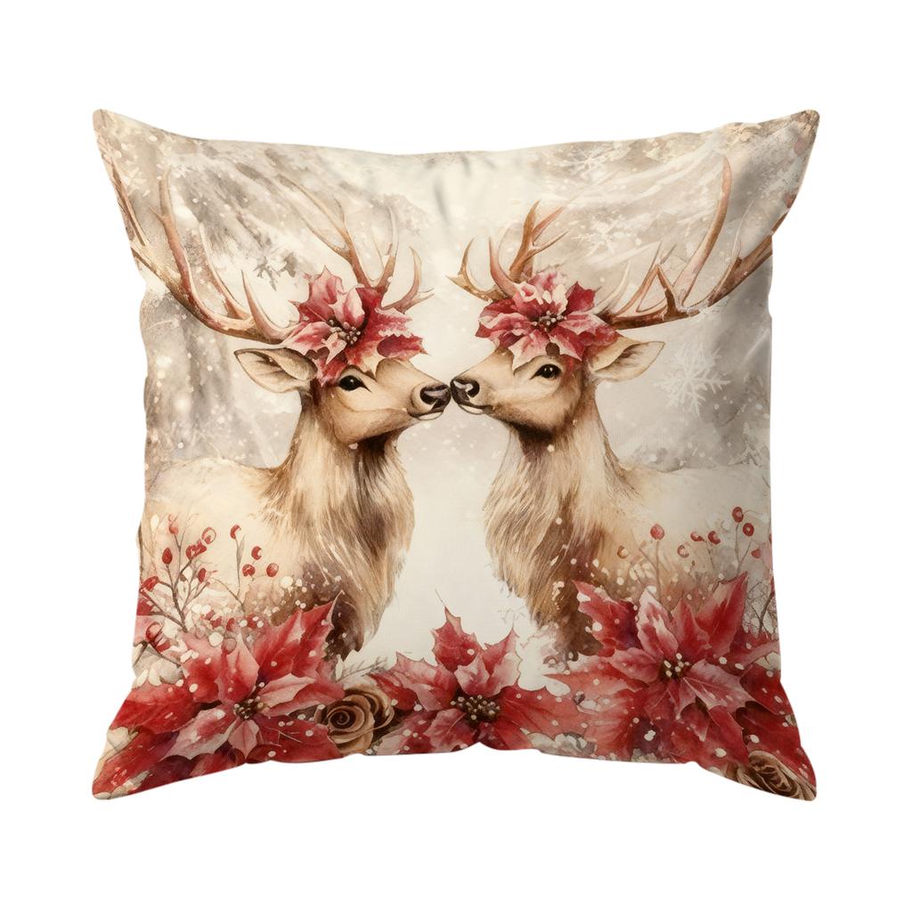 45X45Cm Vintage Christmas Decoration Pillowcase Bedroom Cushion Cover 100% Polyester Living Room Cushion Pillowcase Home Decor