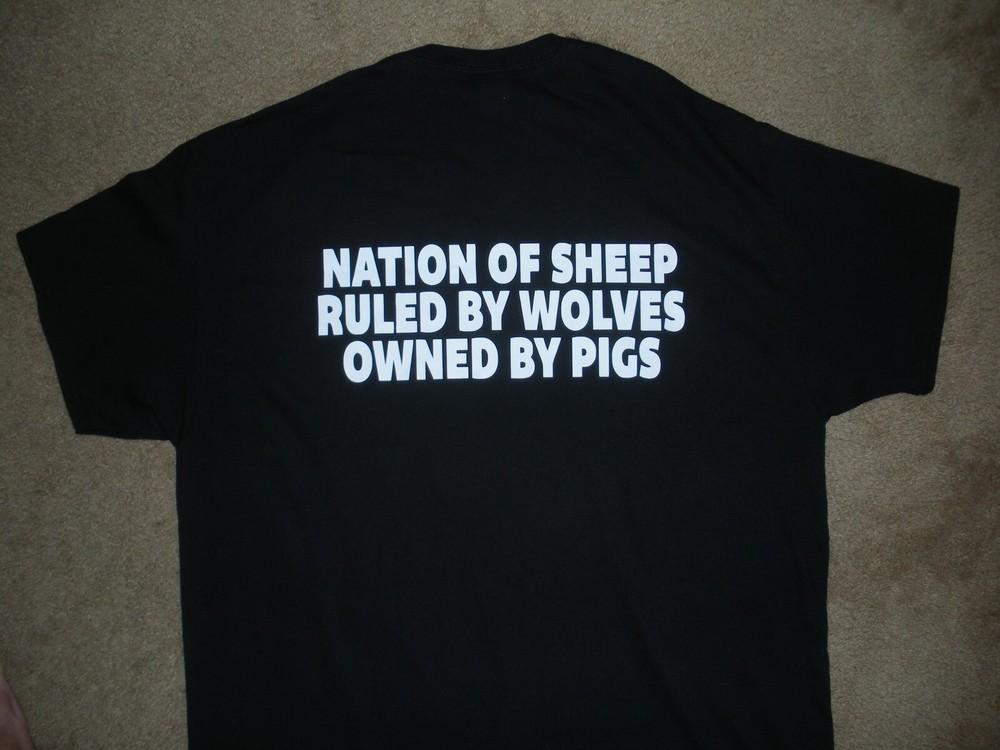 

Нация овец...протест Конспирация футболка двусторонняя 4XL