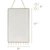 Heesch 2 Pack Earring Holder Wall Mounted Hanging Jewelry Organizer Display Decorative Metal Diamond Shape with Hooks for Necklaces Bracelets (Gold)