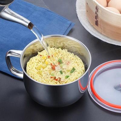 316 Stainless Steel Dormitory Instant Noodle Bowl Leak Proof with Lid Ramen Bowl Large Capacity Fast Food Bowl Canteen