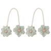 2Pcs Handmade Flower Curtain Tieback Elegant Decorative Clip Window Drapery Holdback Buckles Tie for Living Room Bedroom