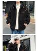 Men's Lambswool Hooded Coat, Autumn/Winter Embroidered Thick Cotton Jacket, Trendy Couple Style.