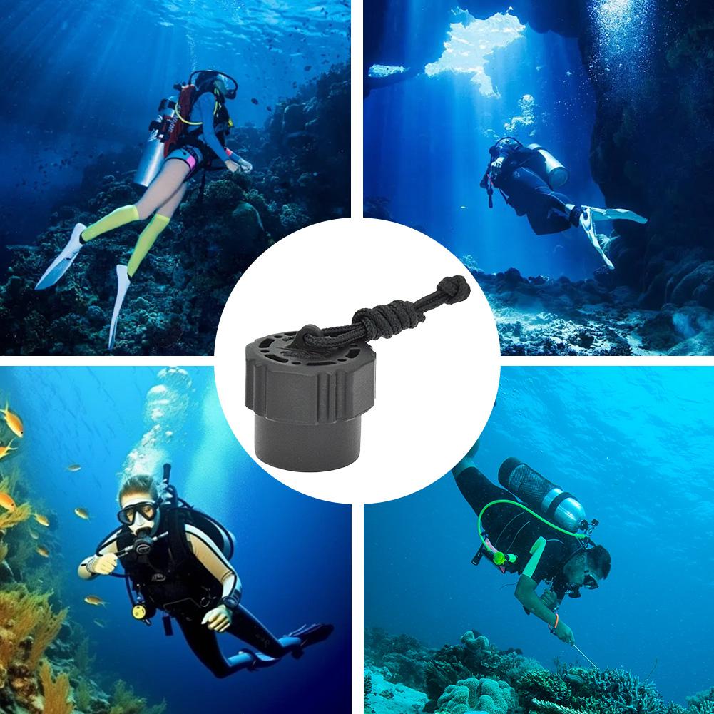 5-1Pcs Diving Dust Cap Threaded First Stage Valve Cover Easy To Use Dust Cover Plug for Din 1ST Stage Regulator
