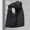 2025 Men's Lightweight Winter Hooded Vest - Casual Short White Duck Down Jacket