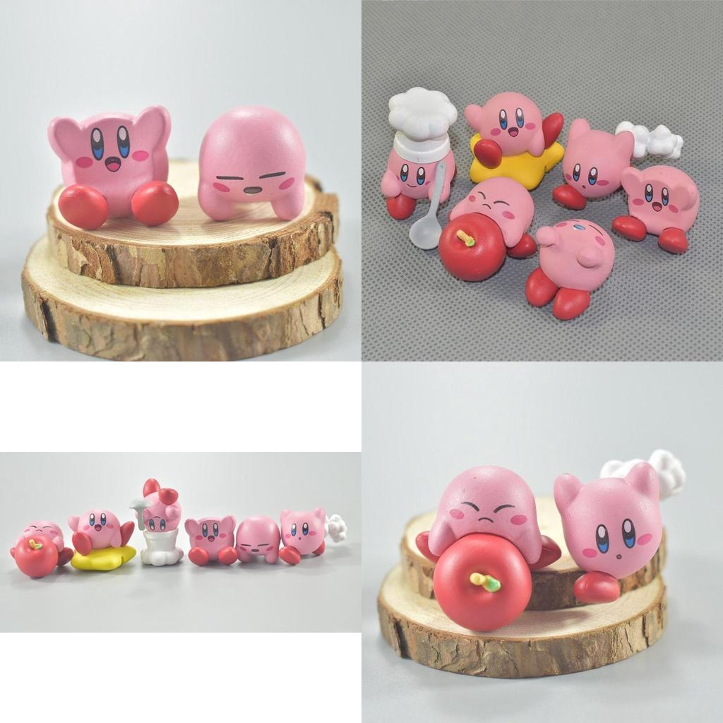 Cute And Detailed 6 Pcs Kirby Mini Figure Set For Anime Lovers