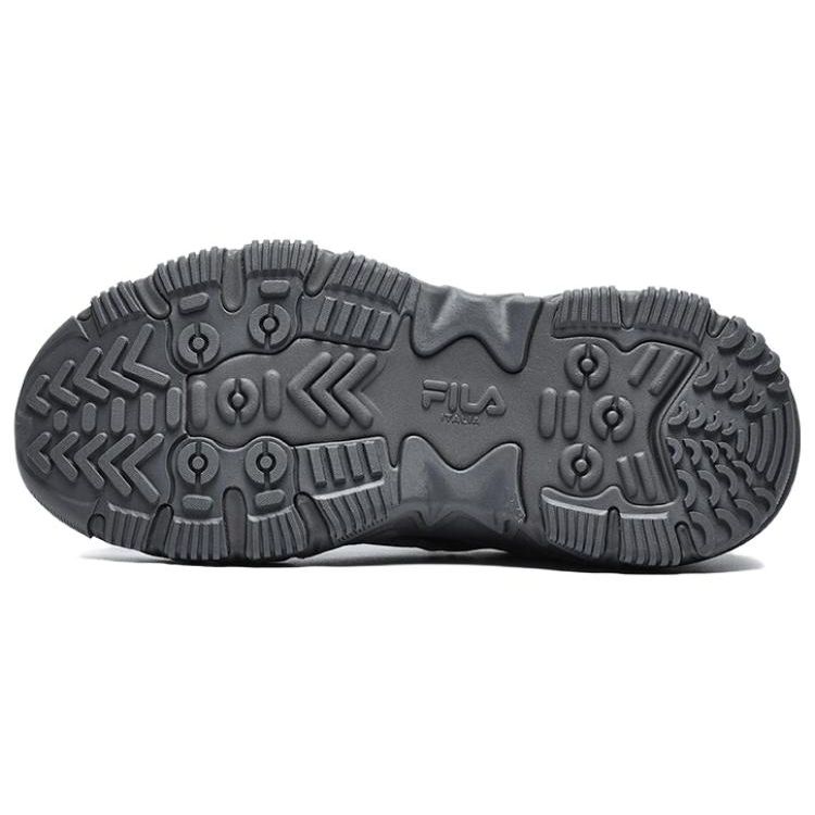 Fila Predator 2 Comfortable Sports Fabric Synthetic Leather Low Top Running Shoes Women Sneaker Black Gray F12W232140LBA