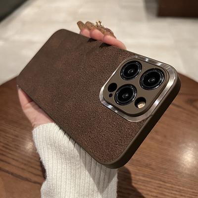 Metal Lens Koruma Deri Telefon Kılıfı Iphone 14 13 12 11 Pro Max 14 Artı 14pro 11 Darbeye Dayanıklı Tampon Mat Silikon Kapak