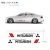 2Pcs Car Logo Door Side Stickers Waterproof Body Decal For Mitsubishi Asx Lancer Pajero 4 Outlander 3 Xl L200 EX10 X Colt Pajero