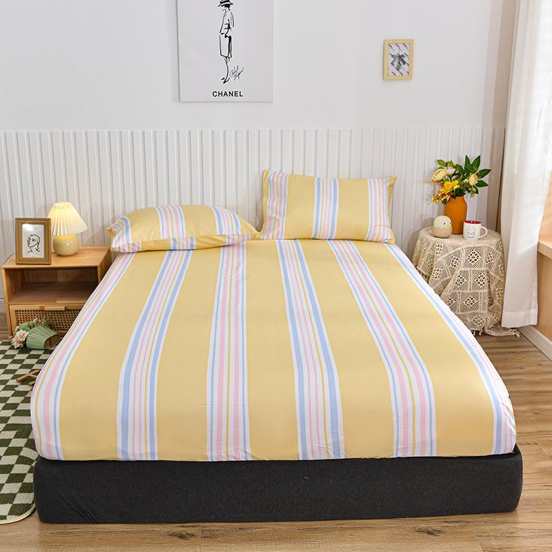Bonenjoy 1 Stk. Matratzenschoner mit Gummizug Twin/Full/Queen/King Size Spannbettlaken Karottenmuster Bettlaken für Erwachsene Kinder