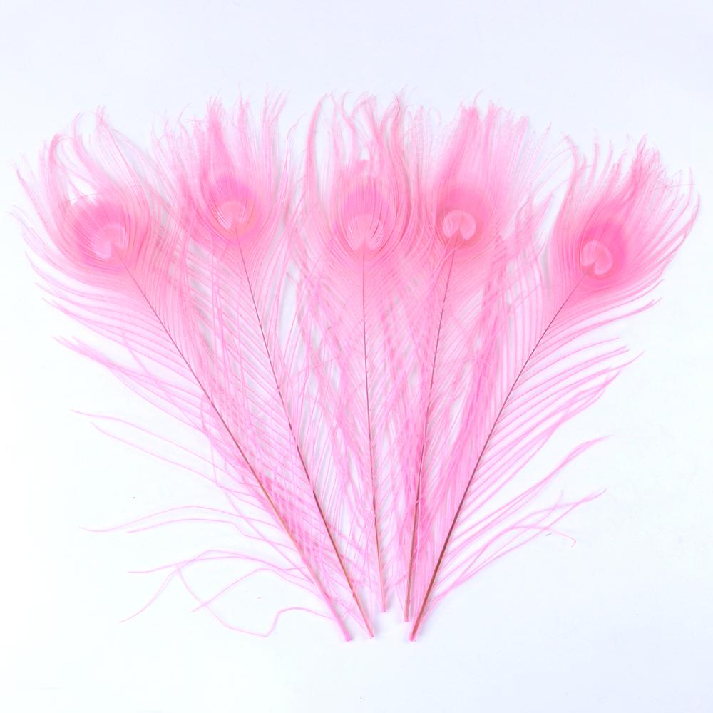 Dyed Peacock Feather 25-30cm for DIY Craft Vases Creative Hat Costume Party Wedding Carnaval Holiday Floral Decoration