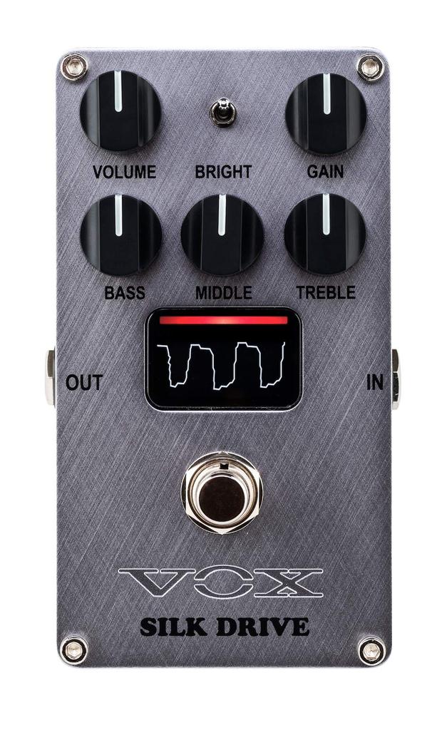 VOX SILK DRIVE Compact Effect Pedal for Electric featuring Silk Drive Nutube vacuum tubes for and overdrive effects VE-SD Guitar, clean, crunch,