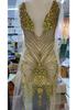 Pink  Fashion Women Good Quality Handmade Beaded Crystal Rhinestone Patch Bodice Dress Body Applique for Prom Party Dress
