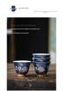 Sky Blue Gold-Accented Small Teacup Set for Home, Personalized Kung Fu Tea Tasting, Six-Cup Gift Box for Gifting.
