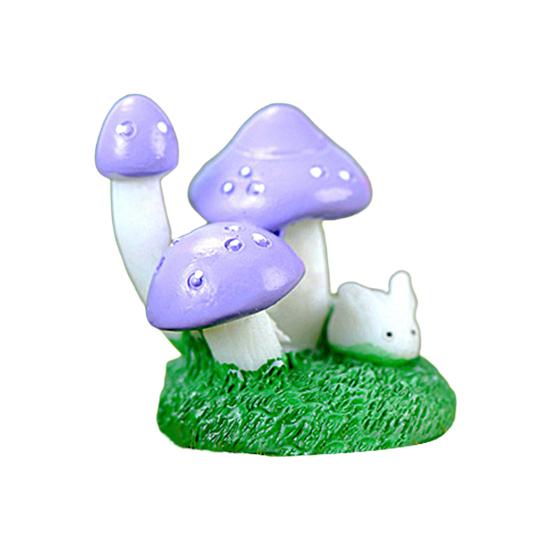 Delicate Mushroom Statue Cartoon Resin Ornamental ARI