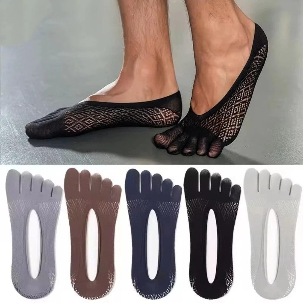 Non-Slip Five Toe Socks Breathable Invisible Socks Thin Five Finger Socks Moisture Wicking