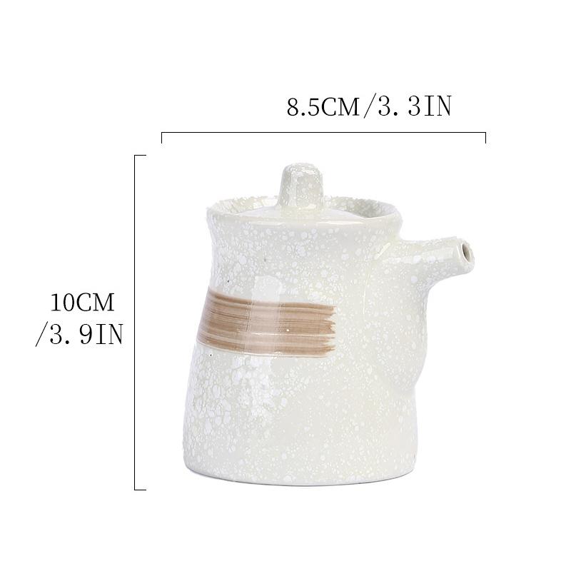 200ml Japanischer Stil Gewürzflasche Keramik Öl Olivenöl Spender Sojasauce Topf Essig Küche Gewürzdosen Soßenbehälter