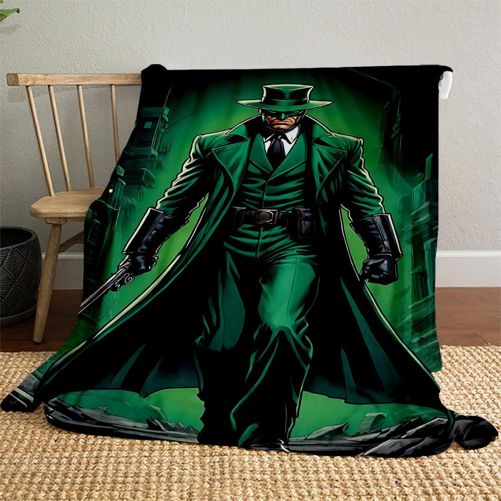 1pc Green RiddlerOutdoor Flannel Blanket Soft Plush Decor for Picnics, camping,Bedroom, Playroom, or Lunch Break, Perfect Gift